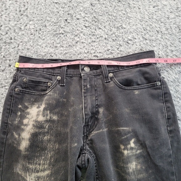 Levis 531 Jeans Mens 29x32 Black Thrashed Normcore Straight Grunge Rocker Chore - Picture 6 of 10